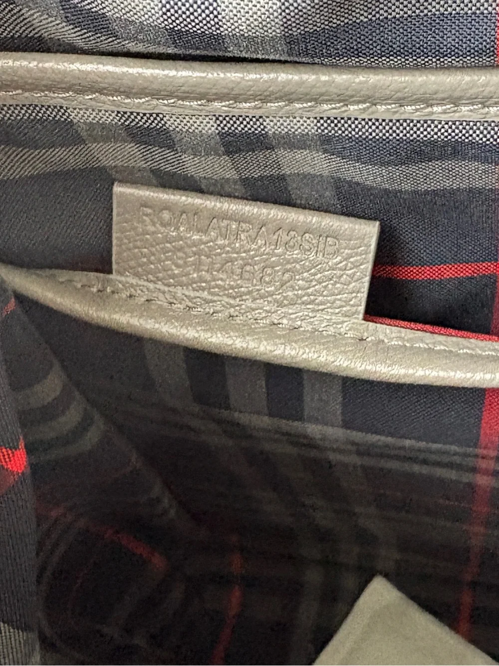 Burberry Charcoal Gray Leather Flap Backpack